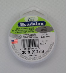 ALAMBRE ACERADO BEADALON PLATEADO 0.30mm