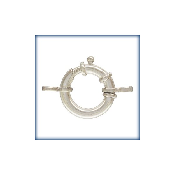 Broche Timón plata 16mm