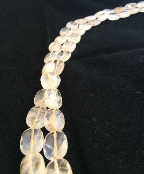 Piedra cuarzo piña con forma rectangular facetada, 8x12