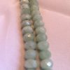 Piedra jade verde con froma rondel facetada, 4mm