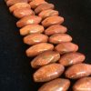 Piedra jaspe sol con forma de arroz horizontal liso, 9x19
