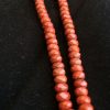 Jaspe rojo con forma roundell facetado, 5x18