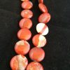Jaspe rojo con forma coin liso, 12mm