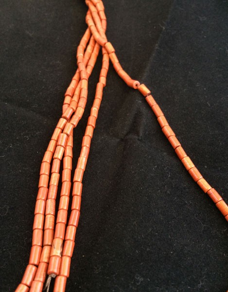Jaspe rojo con forma de tubo liso, 5x3