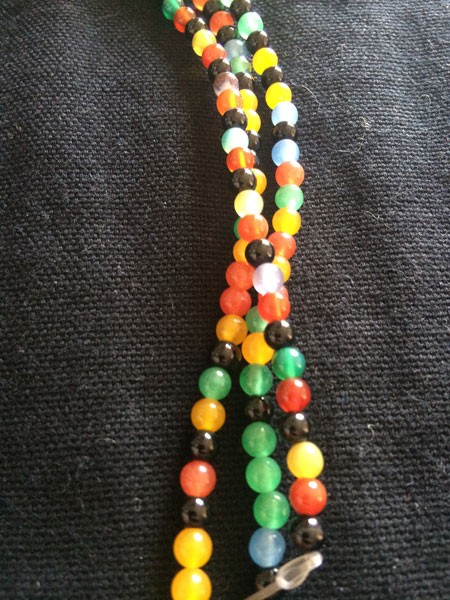 Piedra agata con forma de bolita lisa mix colores