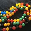 Piedra agata con forma de bolita lisa mix colores