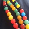Piedra agata con forma de bolita lisa mix colores