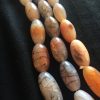 Piedra agata fuego ovalada lisa, 18x39