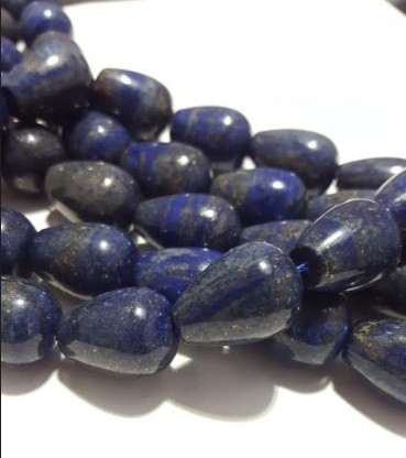 LAPISLAZULI GOTA LISA Perlas Solo Perlas