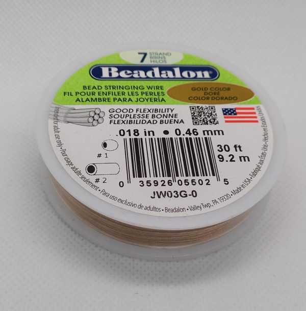 ALAMBRE ACERADO DORADO BEADALON 0.46m