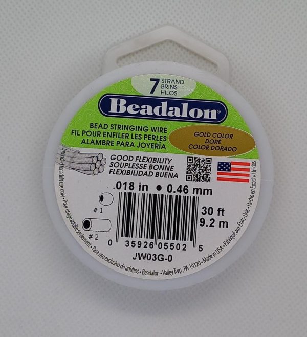 ALAMBRE ACERADO DORADO BEADALON 0.46m