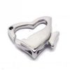 BROCHE TIPO ARGOLLA DE RESORTE FORMA CORAZÓN