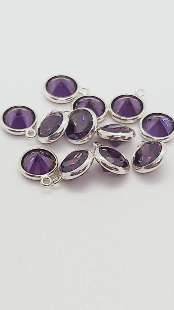 Punto de luz Zircon Amatista 6mm AG