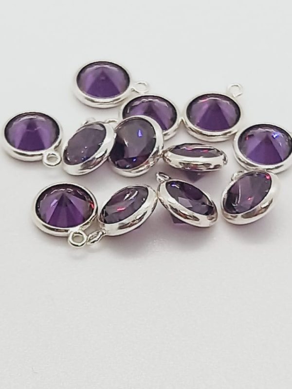 Punto de luz Zircon Amatista 6mm AG